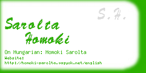 sarolta homoki business card